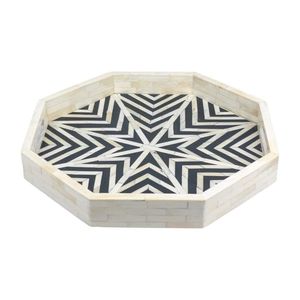 Luxury Bone Inlay Serving <b>Tray</b> Decorative Handcrafted Organizer For Serving Drinks <b>Snacks</b> And Desserts - Product Image 3