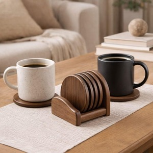 Sous-verre en bois pour la décoration de la maison, couleur bois naturel, pour la décoration de la table, pour la cuisine - Product Image 5