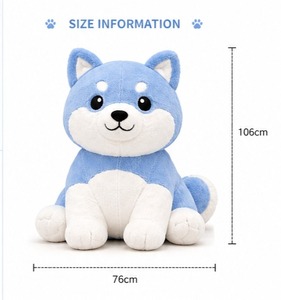 Cute Dog Plush <b>Toy</b> <b>Soft</b> Velboa Fabric <b>Stuffed</b> Animal Kids Gift Baby Safe Cuddly Puppy Custom OEM Wholesale - Product Image 3