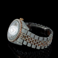 Montre-bracelet mécanique en acier inoxydable de qualité supérieure avec chiffres romains et diamants, boîtier durable, design scintillant, unisexe, décontractée, pour les soirées