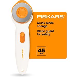 Cutter rotatif premium 45 mm pour tissu, droitier/gaucher, ciseaux de tailleur faciles à utiliser avec tige en acier, coupe plusieurs couches - Product Image 1