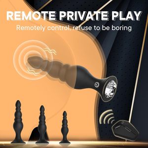 4-teiliger <span class=keywords><strong>anal</strong></span>-plug dildo vibrator für männer prostata-massagegerät analperlen plug g-punkt hintern erwachsene masturbation analsex-spielzeug für paare - Product Image 6