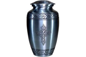 Urna Funeraria de Metal Morado con Mariposa, Recuerdo Conmemorativo, Ataúd Personalizado Grabado para Cenizas, Artesanía India para Condolencias - Product Image 6