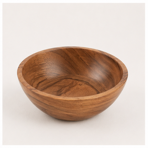 Tazón para Ensalada de Madera de Acacia Hecho a Mano, Tazón para Servir Frutas y Sopas de Madera Natural Ecológica, Vajilla de Madera Pulida Apta para Alimentos - Product Image 3