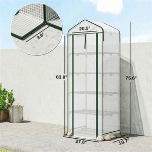Invernadero Portátil Blanco para Plantas Pequeño para Uso en Jardín - Product Image 6