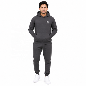 Heavy <b>fleece</b> tracksuit set Vintage printed hoodies joggers Oversized <b>thick</b> streetwear Custom logo OEM ODM Sweatshirts Wholesale - Product Image 1
