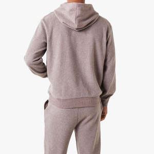 Conjunto Deportivo para Hombre, Sudadera con Capucha Gris y Pantalones Jogger, Color Sólido, Manga Larga, Algodón Ligero de Secado Rápido, 2 en 1, Ropa de Otoño - Product Image 5