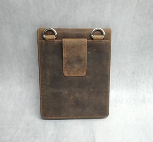 Bolso Bandolera Vintage de Cuero Curtido Vegetalmente con Cremallera RFID Unisex para Móvil, Riñonera, Venta al por Mayor - Product Image 4