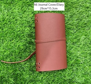 Carpeta de Viaje de Cuero Vacuno Rojo de Lujo, Tamaños A5 y A6, Protector de Cuaderno Ejecutivo, Cubiertas de Cuaderno Hechas a Mano con Cuero Curtido de Primera Calidad - Product Image 3