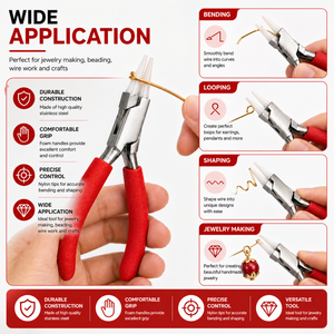 Flat Nose Nylon Jaw Pliers Jewelry Making Tool Non Scratch <b>Soft</b> Jaw <b>Wire</b> Handling Craft DIY Professional Hand Tool - Product Image 6
