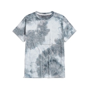 Camiseta de Algodón Resistente de Doble Costura con Efecto Tie-Dye, Prelavada, Resistente a la Contracción, de Grado Industrial para Uniformes - Product Image 1
