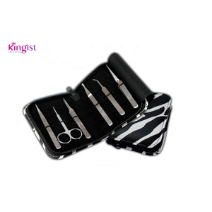 Juego de Pinzas para Extensiones de Pestañas Postizas de Acero Inoxidable, Curvas, Angulares y Rectas, 4 Piezas - Product Image 5