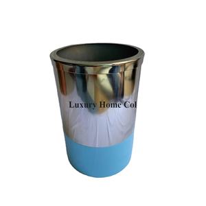 Venta caliente azul y plata brillante pulido doble sombra aspecto atractivo Hogar y restaurante artículos decorativos macetas y jardineras - Product Image 1