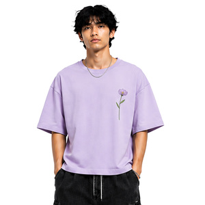 เสื้อยืดทรงบ็อกซี่ผู้ชายขายส่ง ผ้าคอตตอนพรีเมียมเนื้อหนา ทรงหลวม แขนสั้น รับทำโลโก้ตามสั่ง OEM ODM เสื้อผ้าแบรนด์ส่วนตัวสำหรับผู้ชาย - Product Image 2