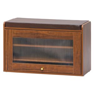 Saleem international Rosso Shoe Cabinet with <b>Seat</b> for Upto 12 Pairs (Teak Brown) - Product Image 3