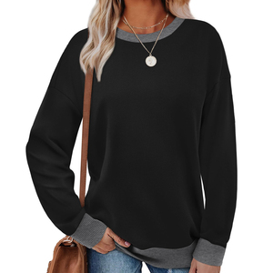 Sweat-shirts pour femmes à manches longues, vêtements de mode pour femmes, sweat-shirts décontractés en tricot pour l'hiver, faible MOQ - Product Image 1
