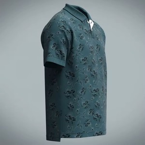 Camisas con Logotipo Impreso Digital Personalizado en la Parte Delantera, 100% Poliéster Tejido, Manga Corta, Secado Rápido, Tallas Grandes, Estilo Casual con Botones para Hombre - Product Image 4