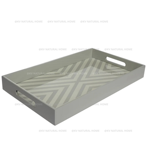 Plateau de service en bois en gros, personnalisé OEM ODM, de luxe, écologique, laqué, qualité commerciale, ensemble décoratif du Vietnam - Product Image 3