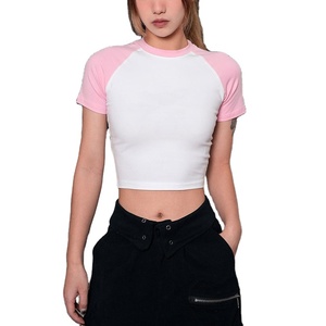 Camiseta recortada con logotipo personalizado OEM, Camiseta cómoda informal para deportes, camisetas gráficas, Camiseta de algodón para bebés - Product Image 1