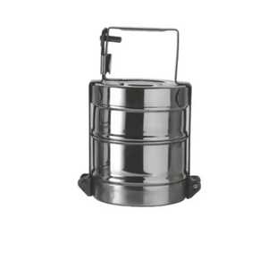 Lonchera Redonda de Acero Inoxidable de 3 Niveles, Porta Alimentos Apilable, Bento Box, Lonchera para Exteriores - Product Image 2
