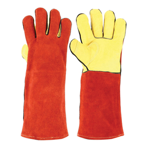 Gants de travail pour la lutte contre les incendies, la sécurité industrielle et la protection des mains, gants de soudeur de qualité supérieure en cuir de vachette grainé, gants de soudage TIG/MIG - Product Image 1