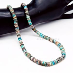 Elegant Turquoise Howlite Gemstone Smooth Tyre <b>Beaded</b> <b>Necklace</b> With 925 Sterling Silver Clasp For Women Jewelry Making Fashion - Product Image 5