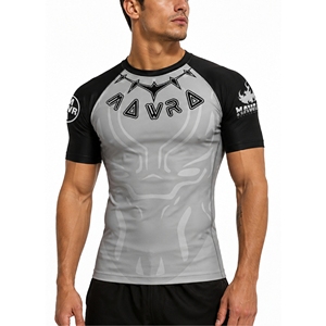 Mawra Martial Arts <b>Custom</b> Sublimated BJJ RashGuard Trending <b>Design</b> Short Sleeve Men No Gi Grappling <b>Compression</b> <b>Shirt</b> For Unisex - Product Image 1