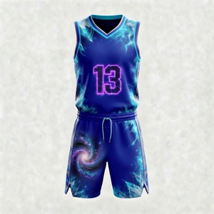 Tenue de basket-ball pour club, haut sans manches et short en tissu mesh, conçus pour les performances en ligue compétitive - Product Image 1