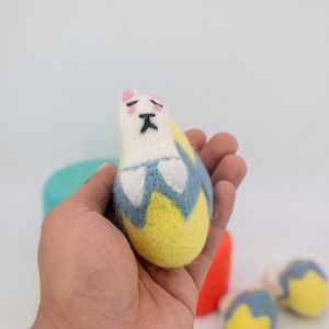 Ensemble cadeau de décorations suspendues de printemps faites à la main en feutre et fil, agneau de Pâques dans un panier d'œufs, pour enfants, vente chaude, pour l'intérieur - Product Image 5