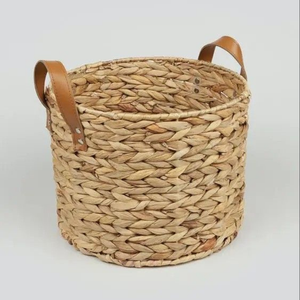 <b>Cheap</b> Wholesale Durable Natural Decorative Water Hyacinth Storage <b>Basket</b> Multifunctional For Bathroom Living Room & Bedroom - Product Image 5