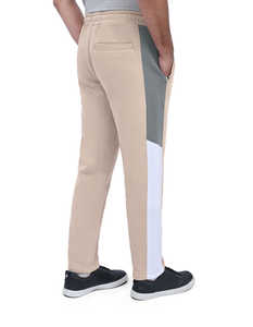 กางเกงวอร์มสีเบจแบบมีบล็อกสี  โลโก้สั่งทำได้  สำหรับฤดูใบไม้ร่วง  ทรงขาตรง  ผ้าโพลีเอสเตอร์/คอตตอน  ผ้าเนื้อดี  ไม่ยับง่าย  ระบายอากาศได้ดี  สไตล์ฮิปฮอป - Product Image 3