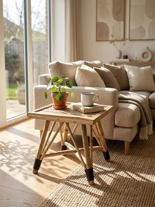 Modern Rectangle Wooden Side <b>Table</b> <b>Bedside</b> End <b>Table</b> <b>Rustic</b> Accent <b>Table</b> for Living Room Bedroom - Product Image 5