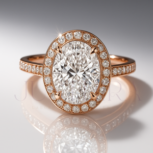 High Quality 925 Silver VVS Moissanite Diamond <b>Ring</b> with Oval Cut and White Gold Overlay for Womens Wedding Engagement <b>Ring</b> - Product Image 2
