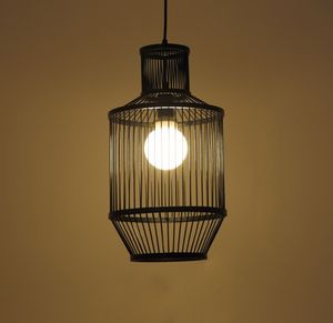 Abat-jour en bambou tressé antique léger de style bohème, de haute qualité, rustique et durable, pour lustres et lampes de salon - Product Image 5