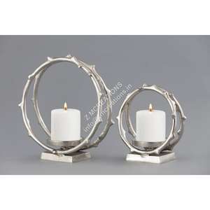 Décoration de table de salon, porte-bougie tealight, ensembles de cadeaux, artisanat en métal, fait main, design moderne, respectueux de l'environnement, mariage, Pâques - Product Image 1