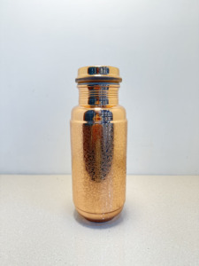 Premium Etched Pure Copper Water Bottle 1300ml Floral Arabesque Pattern Ayurvedic Flask Mirror Polished Sports Metal <b>Drinkware</b> - Product Image 5