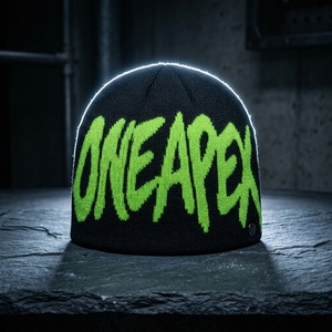 Custom Black Knit Beanie Hat Neon Green Custom Logo Ribbed <b>Winter</b> <b>Cap</b> Unisex Streetwear Fashion Headwear Wholesale - Product Image 4