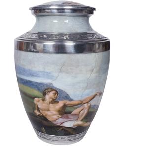 Urnes funéraires en métal faites à la main pour cendres humaines adultes, tendance, oiseaux, décoration funéraire réfléchie - Product Image 5