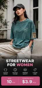 T-shirt surdimensionné personnalisé délavé à l'acide, style vintage usé, streetwear, vente en gros fabricant - Product Image 4