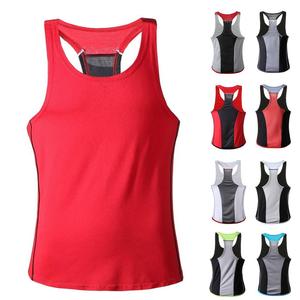 Débardeur sans manches pour homme, couleur unie, col rond, tricoté en coton, décontracté, rose, gris, noir - Product Image 5