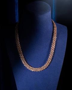 Chaînes de rappeur en stock, 18MM, Moissanite taille baguette, Argent 925, Or rose, Chaîne cubaine unisexe, Certifiée et passe le test du diamant - Product Image 5