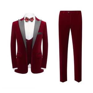 Costume de smoking homme beige camel à revers pointus et un bouton, idéal pour le printemps et l'été, blazer lourd pour fêtes formelles, mariages et tenues de marié - Product Image 5