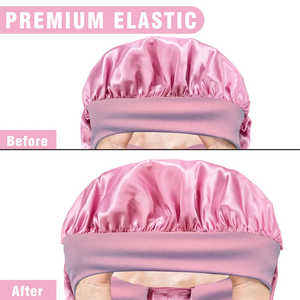 Bandeau de sommeil décontracté en soie satinée longue et large pour femmes, protège les cheveux, extensible, pour toutes les coiffures - Product Image 3