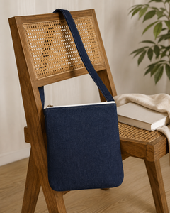 Denim Crossbody Sling <b>Backpack</b> 400 GSM Zipper Travel Bag 30x20x10 cm Custom Logo Bulk OEM ODM Private Label Manufacturer Factory - Product Image 6