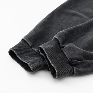 Open Wide Leg <b>Plus</b> <b>Size</b> Athletic Wear Training Joggers <b>Black</b> Cotton Fleece Made Sweatpants Mid Waist Drawstring Loose Fit Pants - Product Image 6