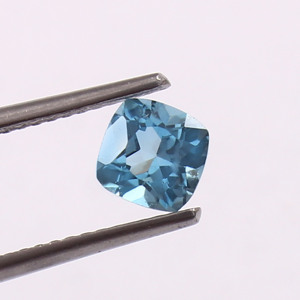 Topacio Azul Suizo Natural de 13x13mm, Corte Cuadrado Cojín, Facetado, Calibrado, Gema Suelta para Fabricación de Joyas, Lote al por Mayor - Product Image 2