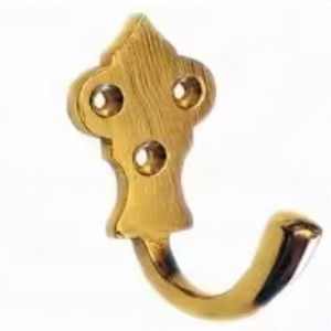 Gancho Doble Vintage para Abrigos, de Latón Decorativo, para Montar en la Pared, Autoadhesivo, Multiusos, con Textura Rústica Negra y Blanca - Product Image 1