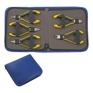 5 pieces Ergonomic Handle <b>Pliers</b> Kit Size 120mm Chain, Flat, Round, Side Cutter & Top/End Cutter Jewelry Making <b>Pliers</b> Kit - Product Image 1