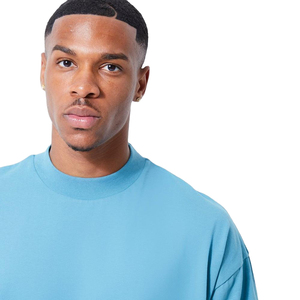 T-shirt Homme 100% Coton Épais Délavé à l'Acide Anti-Plis Anti-Rétrécissement Respirant Coupe Longue Épaules Tombantes Style Streetwear - Product Image 5