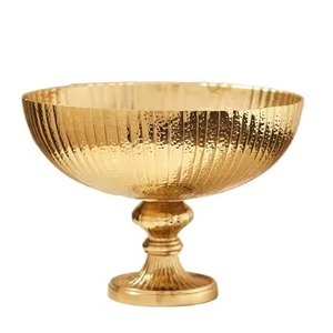 Elegante Tazón de Servir de Metal, Tazón de Acero Inoxidable para Alimentos, Vajilla Moderna para Mesa de Comedor, Plato para Servir Ensaladas y Frutas, Adorno para el Hogar - Product Image 1